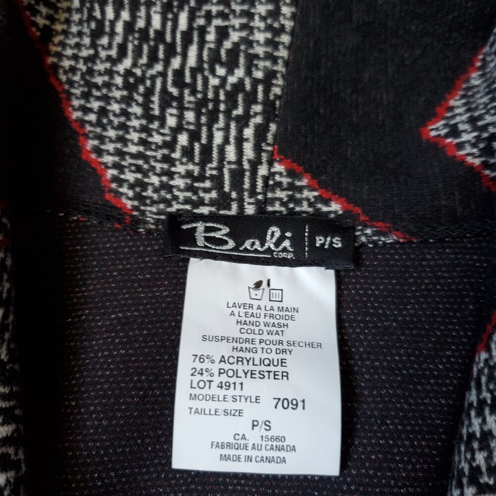 Mid-length Unique Blazer/Jacket in Black/Red/White Size Medium - Picture 6 of 11